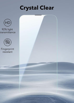 ESR 3 Pack for iPhone 16e/ iPhone 14/ iPhone 13/13 Pro Screen Protector, Military Grade Shatterproof, 9H Hardness, Tempered Glass with UltraFit Tray