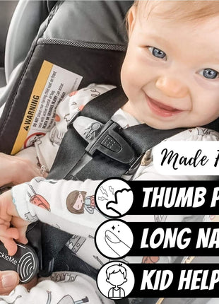 UnbuckleMe Car Seat Buckle Release Tool - Easy Opener Aid for Arthritis, Long Nails, Older Kids - Button pusher for infant, toddler, convertible 5 pt harness car seats - As Seen on Shark Tank (Aqua)