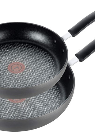 T-Fal Ultimate Hard Anodized Nonstick Fry Pan Set 2 Piece, 8, 10 Inch, Oven Broiler Safe 400F, Kitchen, Cookware, Pots and Pans Set Non Stick, Frying Pans, Dishwasher Safe, Onyx