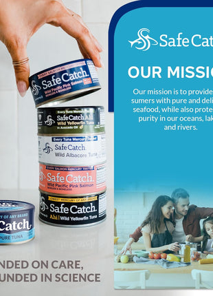 Safe Catch Canned Wild Tuna Fish, Wild Caught, Lowest Mercury, Gluten-Free, Kosher, Non-GMO, Whole30 Approved, Paleo, Keto Food, 5oz Can, 12-Pack