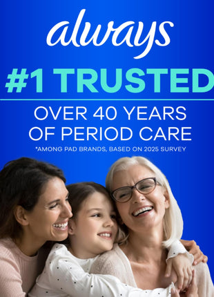 Always Ultra Thin Pads with Wings, Size 1, Regular, 46 Count