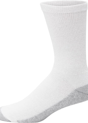 Hanes Men's Double Tough Socks, Crew and Ankle Moisturing Wicking Socks, Black & White, Multi-Packs