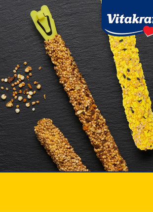 Vitakraft Crunch Sticks Rabbit Treat Carrot and Honey Flavor with Natural Grains and Honey Enriched with Essential Nutrients Baked On Wooden Stick to Encourage Chewing and Long Lasting Enjoyment