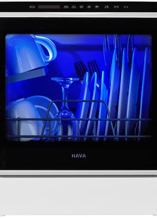 Countertop Dishwasher, 6 Programs Portable Dishwasher with Water Tank | No Hookup Needed, 167 °F High-Temperature Washing, Baby Care & Hot Air Drying Function for Homes, Apartments and RVs