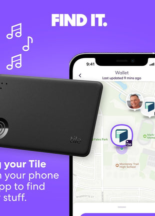 Life360 Tile Starter Pack - Bluetooth Trackers and Item Finders for Keys, Wallets & More. Both iOS and Android Compatible. Phone Finder. 2-Pack (Black Mate/Slim)