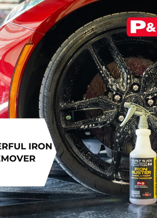 P & S Professional Detail Products Iron Buster Wheel & Paint Decon Remover - pH Balanced, Safe on Alloy, Chrome, Steel & Aluminum Wheels - 16 oz Spray