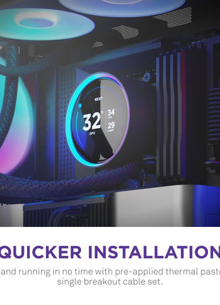 NZXT Kraken Elite 420 RGB 2025 - AIO CPU Liquid Cooler - 420mm Radiator - F420 RGB Core Fan - Customizable 2.72 inch IPS LCD - Turbine Pump - AMD® AM5, AM4 - Intel® LGA 1851/1700, 1200/115X - Black