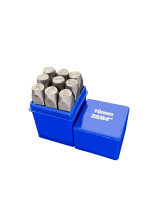 Number Metal Stamp Set, 4~10 mm, Digital 0 to 9, Numbers Punch Set Wood Leather Steel Punch Tools Leather Craft Stamp (1/4" 6 mm)