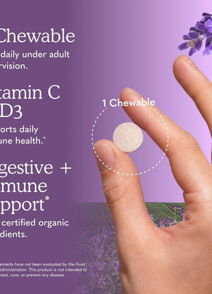 Garden of Life Dr. Formulated Probiotics Organic Kids+ plus Vitamin C & D - Berry Cherry - Gluten, Dairy & Soy Free Immune & Digestive Health Supplement, No Added Sugar, 30 Chewables (Shelf Stable)