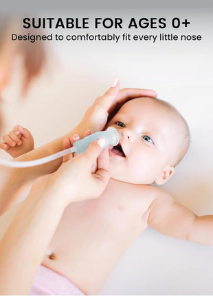 Lulyboo Baby Nasal Aspirator with Case - Reusable BPA-Free Snot Sucker with Soft Tips, Gentle & Effective Relief for Congestion, Easy to Clean, Ergonomic Design for Newborns & Toddlers