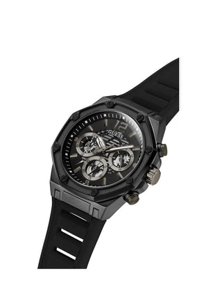 GUESS Silicone Analog Black Dial Men Watch-Gw0263G4, Black Band