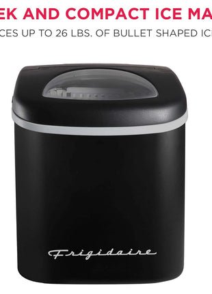 FRIGIDAIRE EFIC128AMZBLK Compact Countertop Ice Maker, 26 lb per Day, Black
