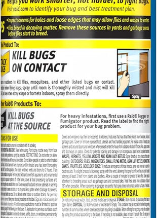 Raid Flying Insect Spray, Outdoor Fresh Scent, Kills Flies, Mosquitoes, and Other Flying Insects on Contact, for Indoor and Outdoor Use, 18oz