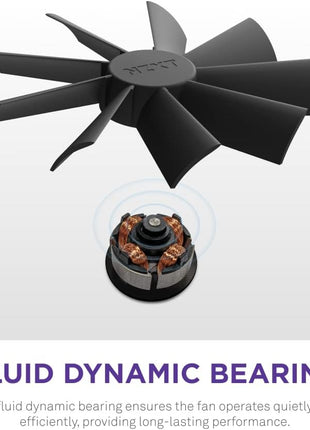 NZXT F140 RGB Duo - 140mm Dual-Sided RGB PC Case Fan - Black | 140mm dual-sided RGB fan with 20 addressable LEDs. Balanced airflow and static pressure, CAM-synced lighting.