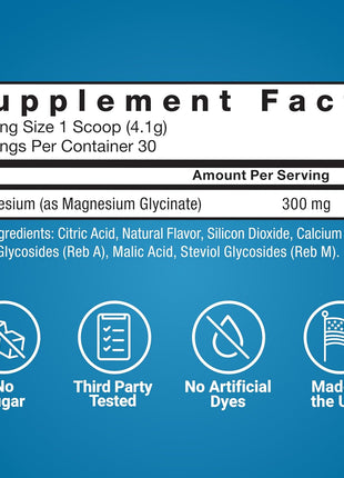 Force Factor Ultimate Magnesium Glycinate Powder | 300mg per Serving to Support Relaxation, Mood, Bone Health, Chelated Magnesium Bisglycinate, Raspberry Lemon, 30 Servings