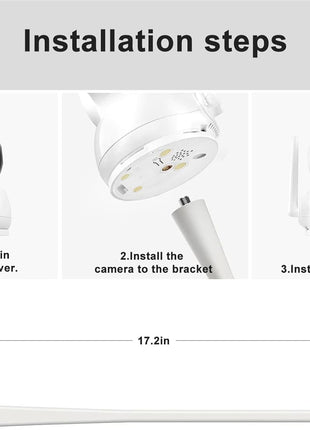 SUTINE Baby Monitor Mount for Nanit Pro Smart Baby Monitor & Flex Stand, Also for Cameras with 1/4 Screw Mount, 17inch Flexible Long Goose Neck Arm Baby Camera Holder Stand Without Tools, White