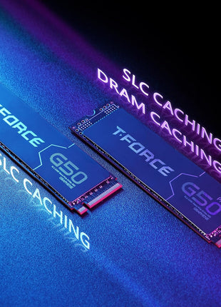 TEAMGROUP T-Force G50 512GB SLC Caching 3D TLC NAND NVMe InnoGrit PCIe Gen4x4 M.2 2280 Gaming SSD with Ultra-Thin Graphene Heat Spreader Works with PS5 Read/Write 5000/2500 MB/s TM8FFE512G0C129