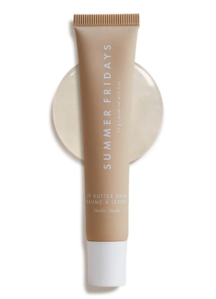 Summer Fridays Lip Butter Balm - Conditioning Lip Mask and Lip Balm for Instant Moisture, Shine and Hydration - Sheer-Tinted, Soothing Lip Care - Vanilla (.5 Oz)