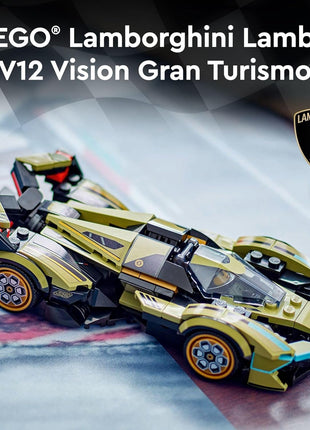LEGO Speed Champions Lamborghini Lambo V12 Vision GT Super Car, Formula 1 Vehicle Toy, Driving Playset, Buildable Model Set for Kids, Lamborghini Car, Gift for Kids and Gaming Fans, F1 Toy, 76923