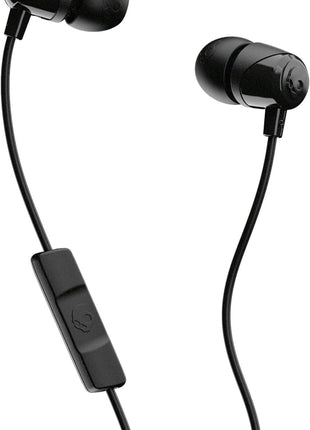 Skullcandy Jib Wired Earbuds with 3.5mm AUX Plug, Noise Isolating Fit, In-Line Microphone Call and Track Control, Convenient for Travel - Black