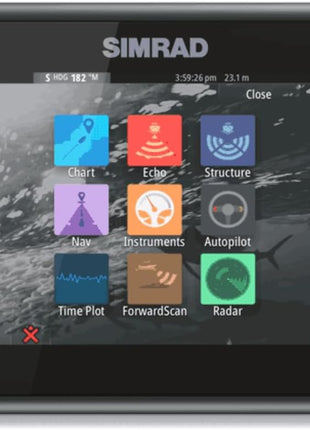 Simrad GO9 XSE 9’’ Multifunctional Display with 83/200 Transom Mount Transducer and C-MAP Discover Charts