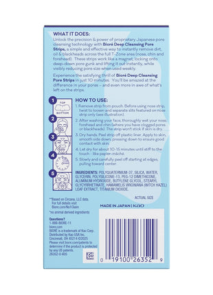 Biore T-Zone Blackhead Remover Strips, Deep Cleansing Pore Strips, 15 ct | 5 Nose, 5 Face, 5 Chin Strips, Instantly Unclogs Pores, Targets T-Zone Areas, Removes Impurities