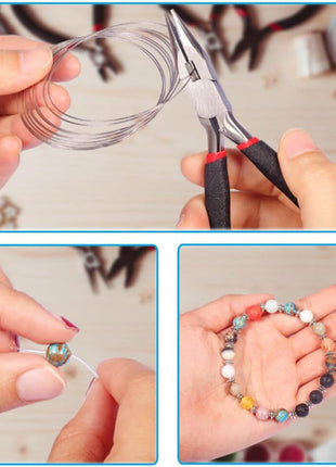 PAXCOO Jewelry Making Supplies Kit - Jewelry Repair Tool with Accessories, Pliers, Findings, and Beading Wires for Adults and Beginners