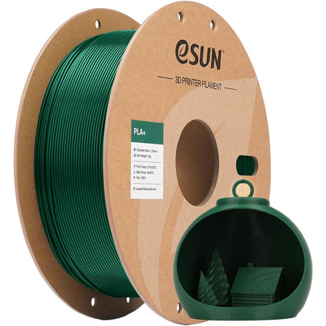 eSUN PLA Filament 1.75mm 1KG, 3D Printer Filament Dimensional Accuracy  0.03mm, 1kg Cardboard Spool(2.2lbs) 3D Printing Filament, Fits for Most FDM 3D Printers(Pine Green)