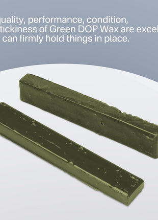 Green DOP Wax Fit for Lapidary Cabachon Forming Cutting and Polishing Versatile