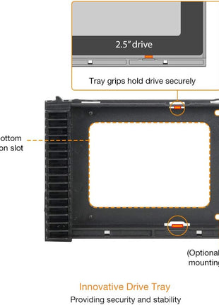 ICY DOCK 1 Bay 2.5 SAS/SATA HDD/SSD Tool-Less Enclosure for External 3.5" Bay | ExpressCage MB741SP-B
