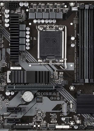 GIGABYTE B760M DS3H DDR4 Intel LGA 1700 mATX Motherboard, Supports Intel Core 14th/13th/12th Gen, DDR4, 6+2+1 Power Phase, 2X M.2, PCIe 4.0, USB-C, 2.5GbE LAN, Q-Flash Plus, PCIe EZ-Latch