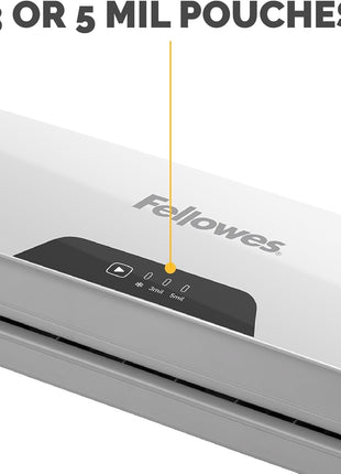 Fellowes Halo 125 Laminator with Pouch Starter Kit, 4.3 inch inch x 17.1 inch inch x 2.9 inch inch inch