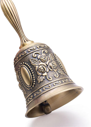 DomeStar Hand Bell Brass Call Bell for Bedside, Dinner, Wedding