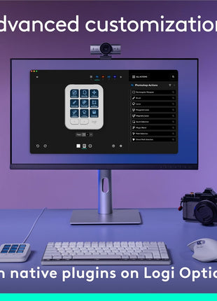 Logitech MX Creative Console, 9 Customizable LCD Keys, Stream Deck Accessories, Control Dial for Graphic Design, Adobe, Zoom, Spotify - Pale Grey, 3-Month Adobe Creative Cloud Membership