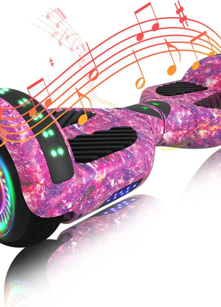 SIMATE Hoverboard, Bluetooth All Terrain Hover Boards with LED Lights and APP Control, Gifts for Kids Adults Girls Boys, for All Ages