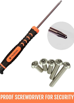 Cleaning Repair Tool Kit for PS4 PS5, TECKMAN TR9 Torx Security Screwdriver with PH00 PH0 PH1 Phillips Screwdriver Set for Sony Playstation 4,5 Main,Controller Tear Down and Dust Removal