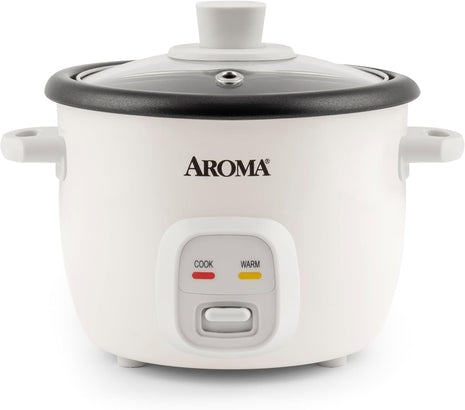 Aroma Housewares 4 Cups (Cooked) / 1Qt. Rice & Grain Cooker (ARC 302NG), White
