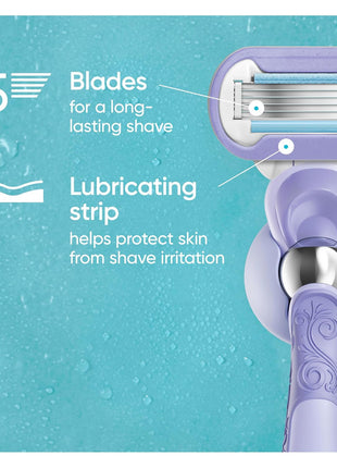 Gillette Venus Deluxe Smooth Swirl Womens Razor Blade Refills, 6 Count, Moisture Ribbon to Protect Against Irritation
