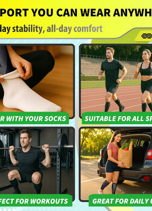 BLITZU Calf Compression Sleeves for Men and Women. Footless Compression Socks Support for Varicose Vein, Nursing, Running. Leg Sleeve Brace for Shin Splints, Pain Relief & Reduces Swelling Black L xL