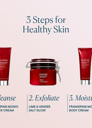 ELEMIS Exotic Lime & Ginger Salt Glow, Exfoliating Body Scrub, 490g