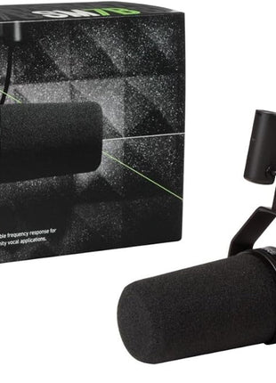 Shure SM7B Microphone   Vocal Dynamic Studio Mic for Broadcast, Podcast, Recording, Gaming & Streaming, xLR, Rugged Construction, Detachable Windscreen, Smooth Sound, Warm Vocals, Wide Range Frequency