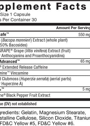 Forebrain Nootropic Brain Supplement to Improve Memory, Boost Focus, Increase Mental Energy, and Support Brain Health with Caffeine, Bacopa, and Huperzine A, Force Factor, 30 Capsules (Pack of 2)