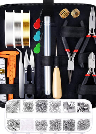 PAXCOO Jewelry Making Supplies Kit with Tools, Wires, Findings for Jewelry Repair and Beading