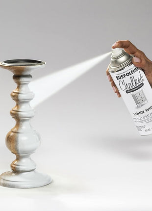 Rust-Oleum Chalked All-in-One Ultra Matte Linen White Spray Paint | Furniture Paint, One Coat Coverage, No Primer Required, Easy To Use, Fast Drying, Low Odor, Multi Surface, Indoor Use, 12 oz