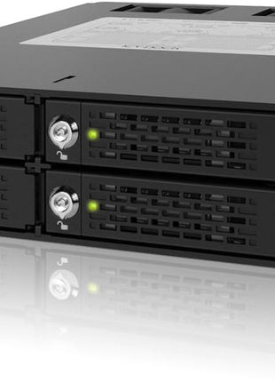 ICY DOCK 4 Bay 2.5in SAS/SATA HDD/SSD Mobile Rack Enclosure for 5.25" Bay (with Keylock) | ToughArmor MB994SK-1B