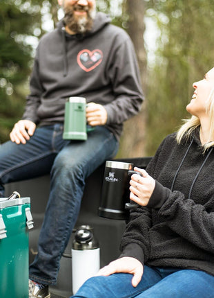 STANLEY Stay-Chill Beer Stein 24 oz | Heavy Duty Big Grip Handle | Beer Tumbler Drink Cup, Holds 2 Cans | Insulated Stainless Steel Party Mug | BPA-Free | Matte Black