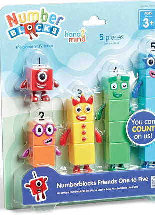 hand2mind Numberblocks Friends One to Five, Action Figure Set, Toy Figures & Playsets, Small Figurines for Kids, Counting Blocks, Numbers for Toddlers, Math Toys, Kids Birthday Gifts