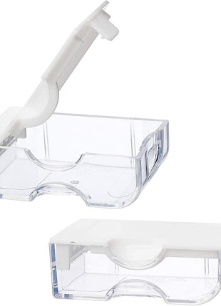 Elizabeth Ward Bead Storage Solutions Plastic Storage Tray and Bead Organizer with 78 Containers of Various Sizes, Tray, and Lid for Beads, Clear