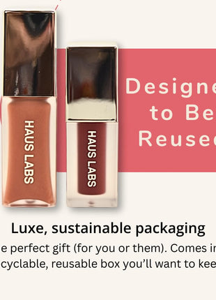Haus Labs PHD Hybrid Innovation Plumping Lip Glaze Duo - Honey Shimmer Full Size & Persimmon Mini