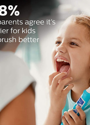 Philips Sonicare for Kids 3+ Bluetooth Connected Rechargeable Electric Power Toothbrush, Interactive for Better Brushing, Turquoise, HX6321/02 | 2 Intensities, App Connected, 2-Minute Guided Timer, Includes Brush Head, Turquoise, HX6321/02